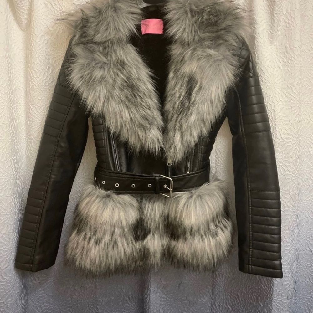 Faux Fur Moto Jacket